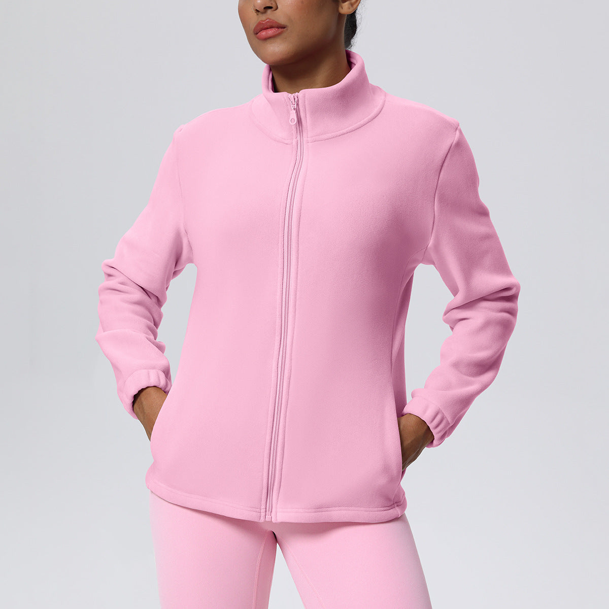 High Collar Warm Fleece Lined Zipp