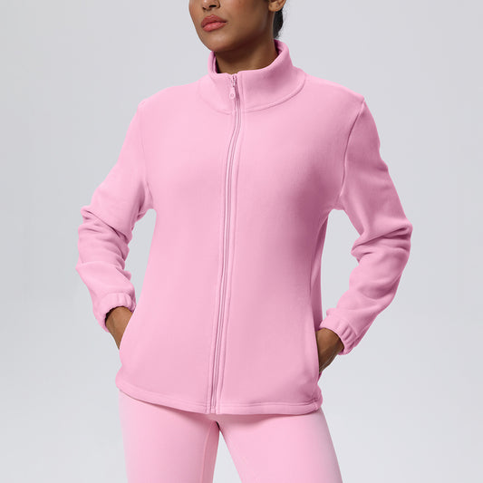 High Collar Warm Fleece Lined Zipp