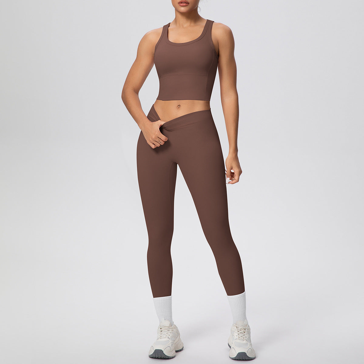Breathable Slim Fit Vest +Yoga Pants