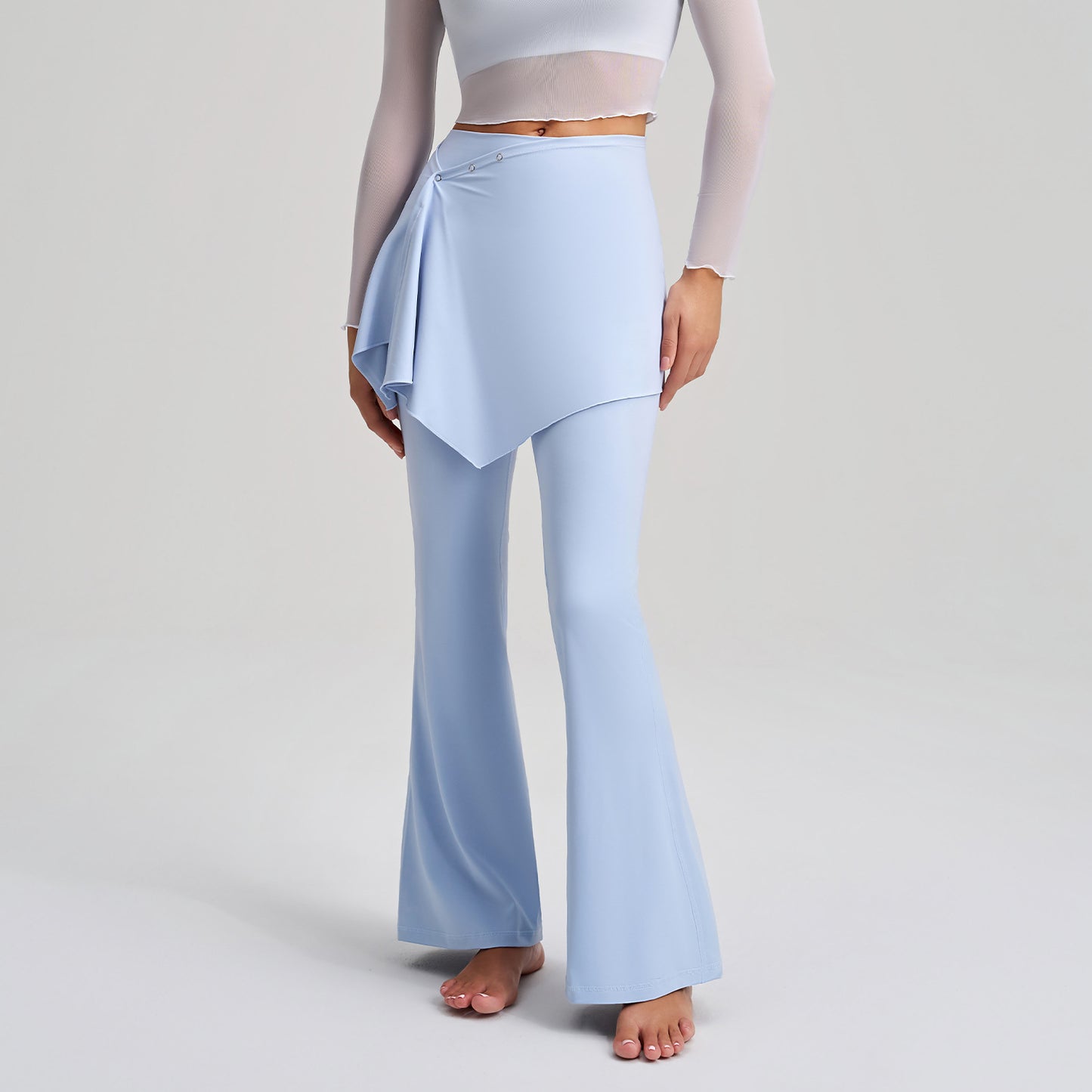 Faux Two Piece Yoga Curtain Detachable Pants