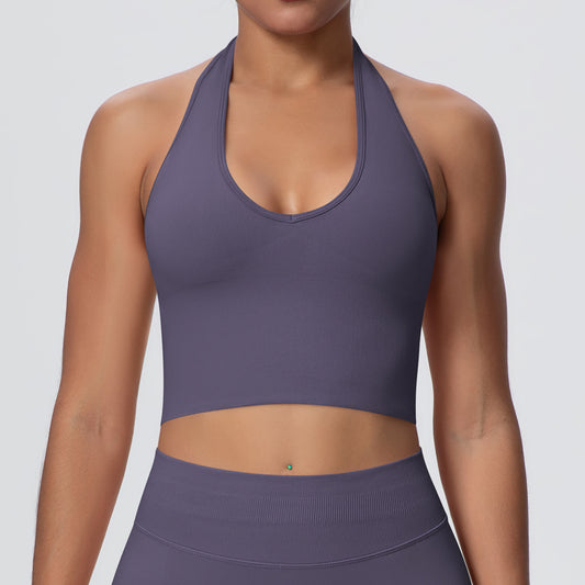 Solid Halter Bra