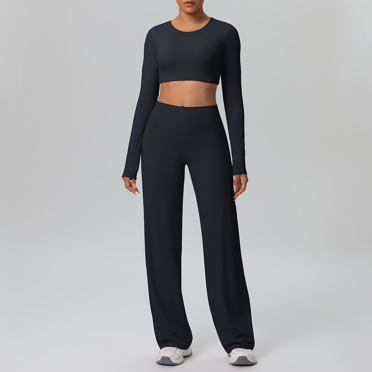 Drooping Straight Pants Yoga Set