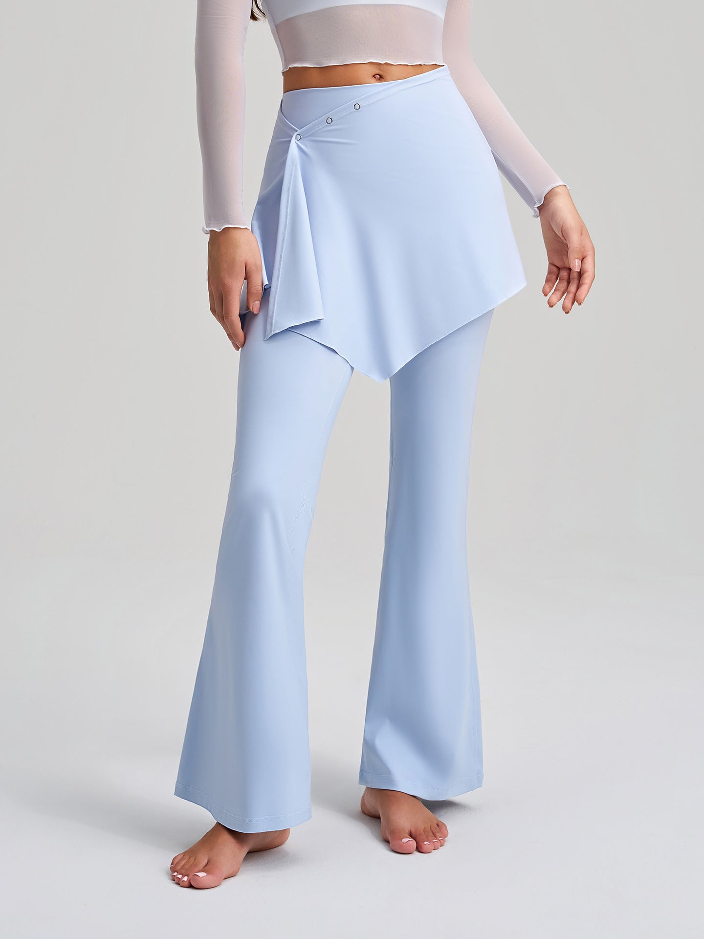 Faux Two Piece Yoga Curtain Detachable Pants