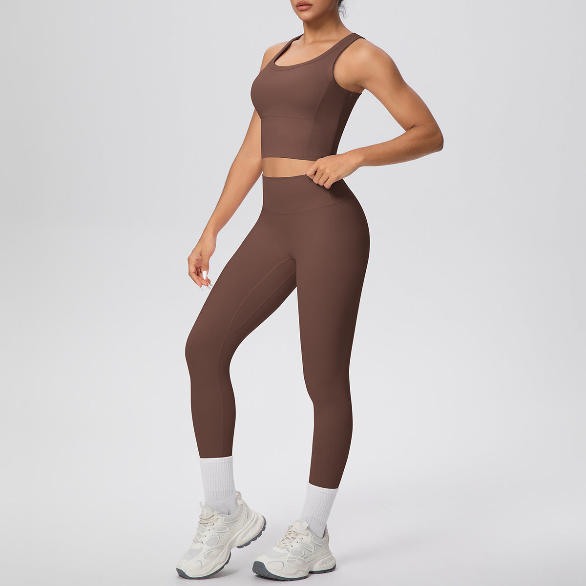 Breathable Slim Fit Vest +Yoga Pants