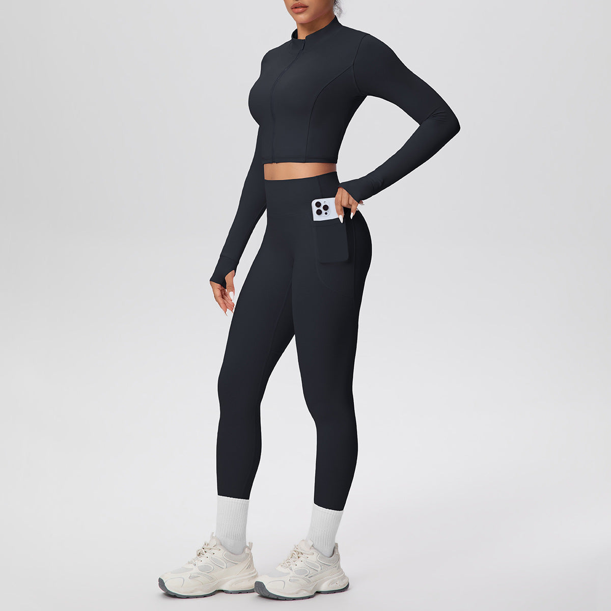 High Waist Nude Feel Hip Lifting Yoga Set