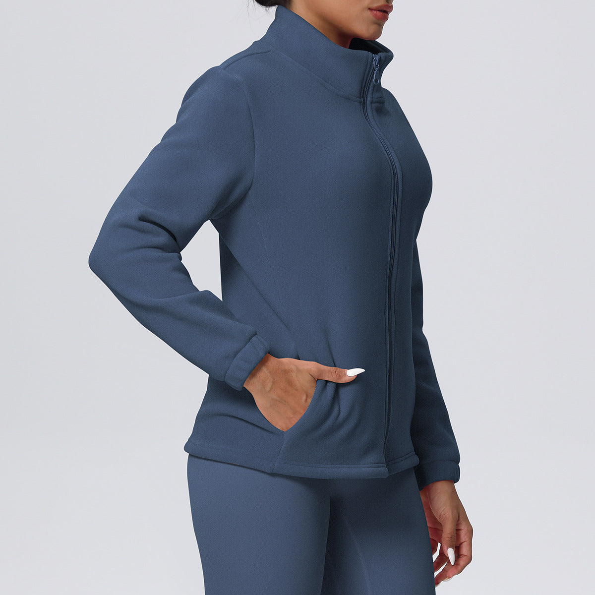 High Collar Warm Fleece Lined Zipp