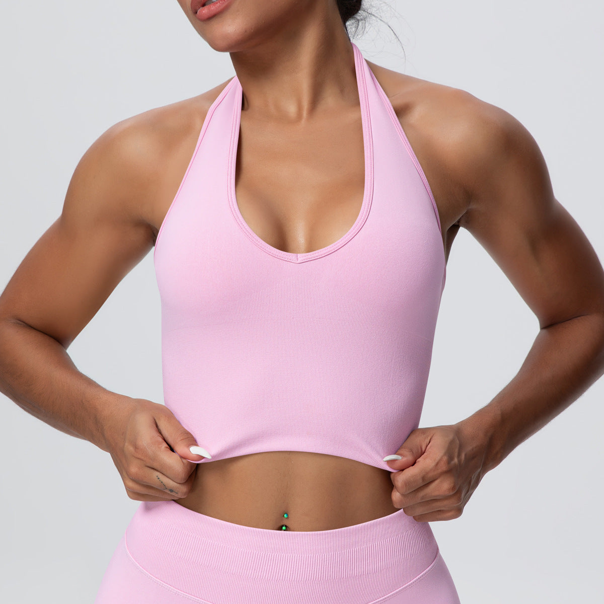 Solid Halter Bra