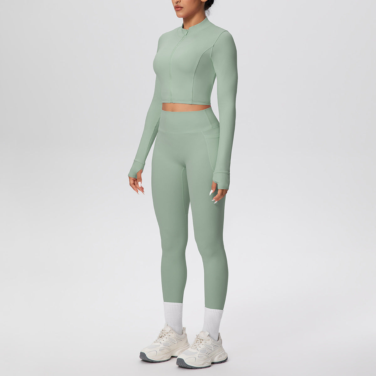 High Waist Nude Feel Hip Lifting Yoga Set