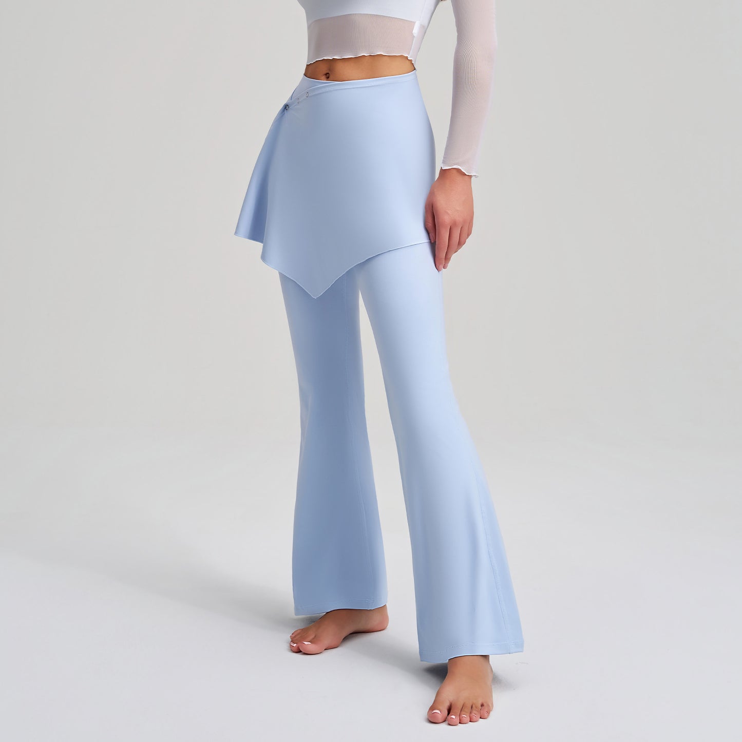 Faux Two Piece Yoga Curtain Detachable Pants