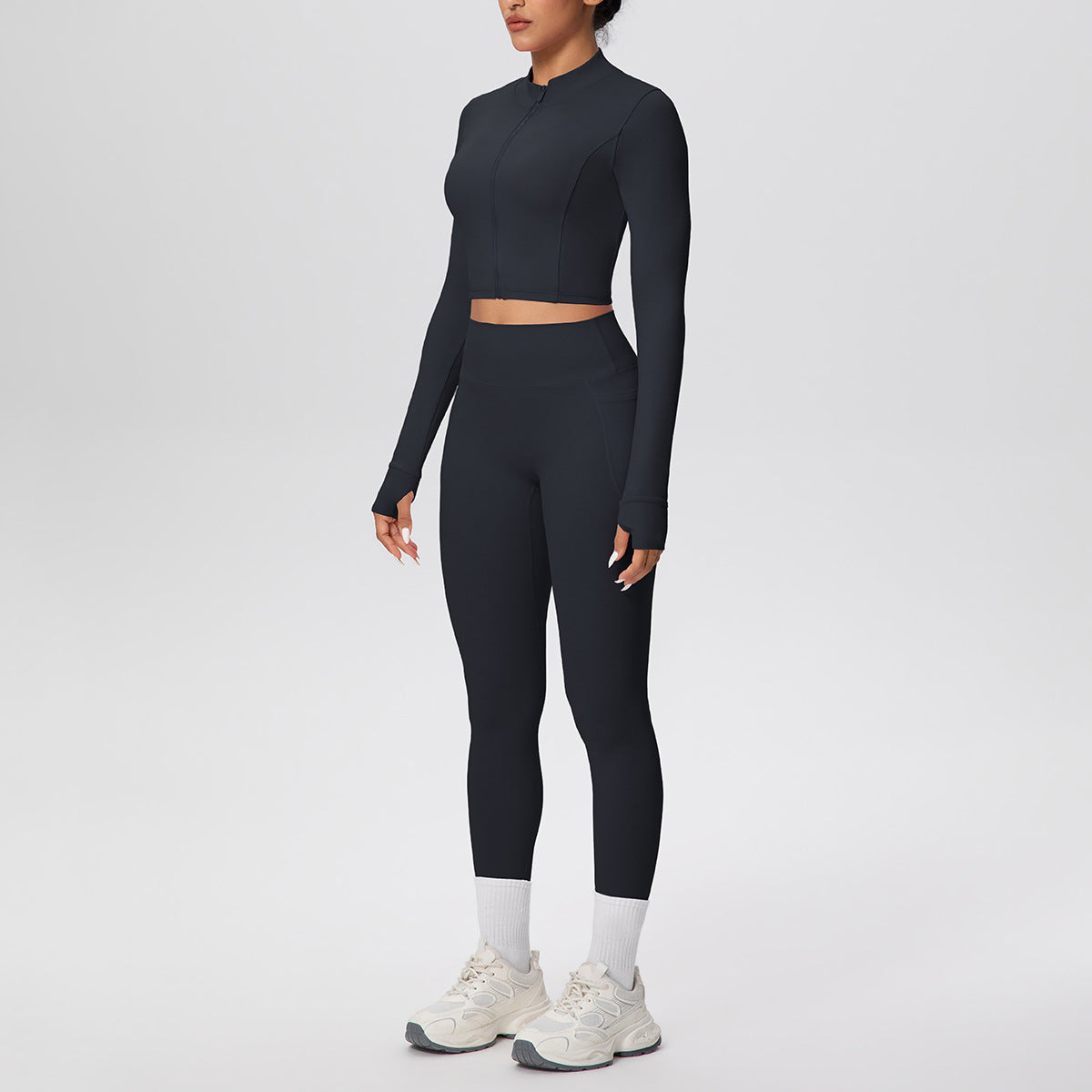 High Waist Nude Feel Hip Lifting Yoga Set