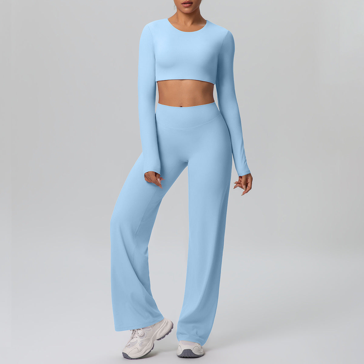 Drooping Straight Pants Yoga Set