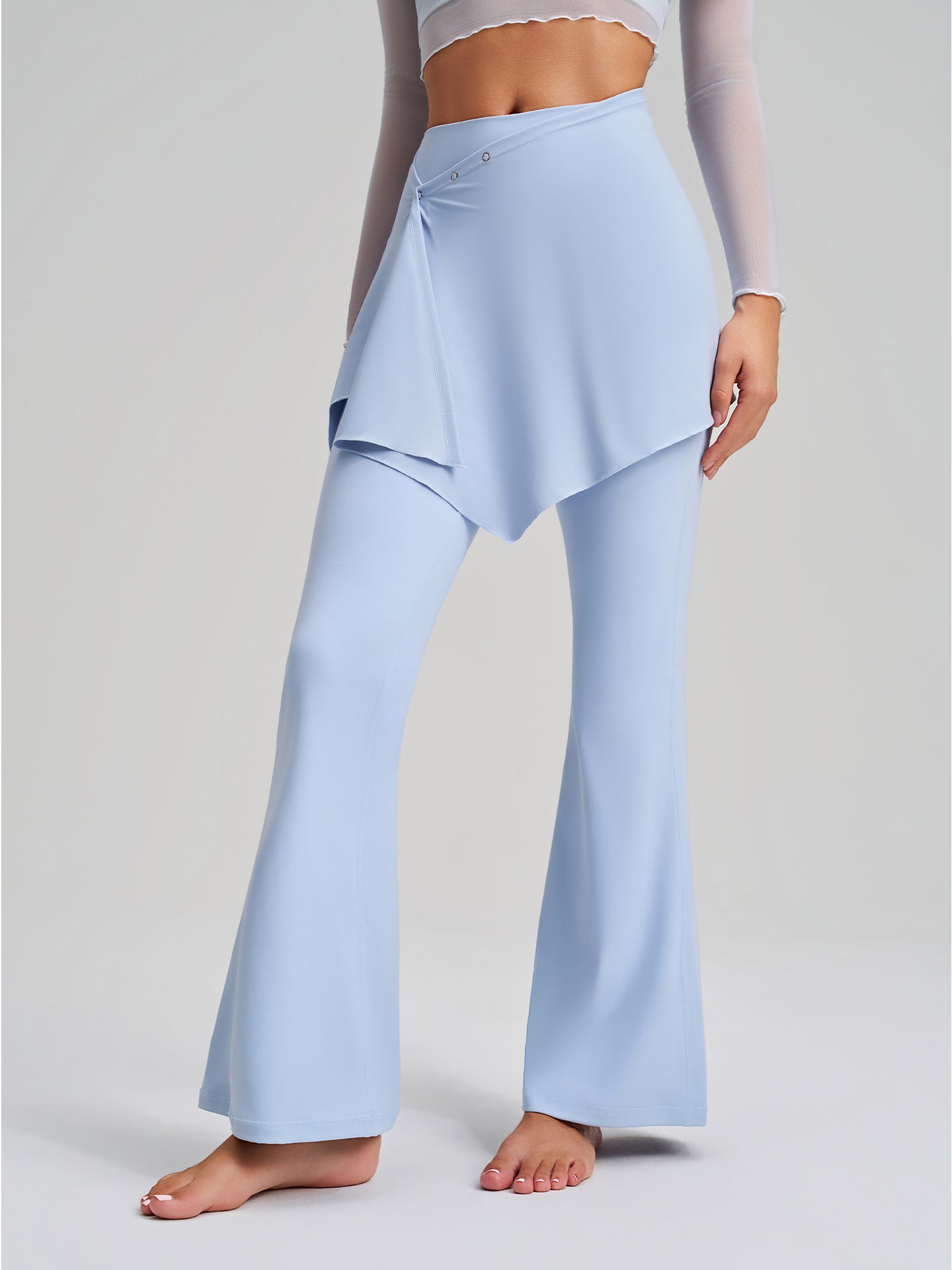 Faux Two Piece Yoga Curtain Detachable Pants