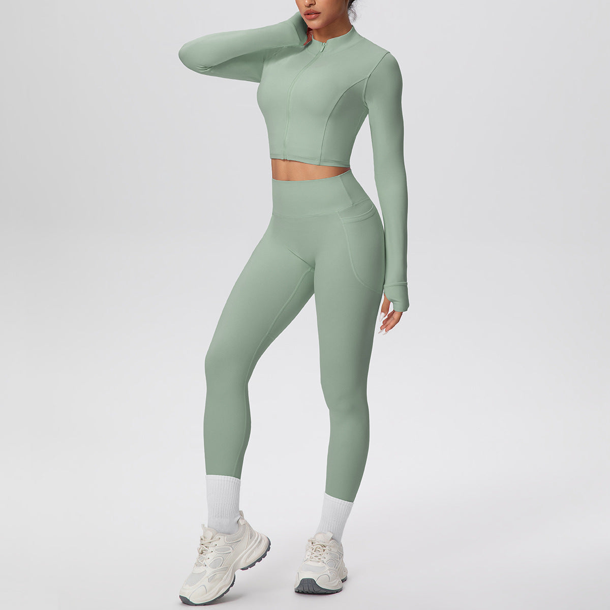 High Waist Nude Feel Hip Lifting Yoga Set