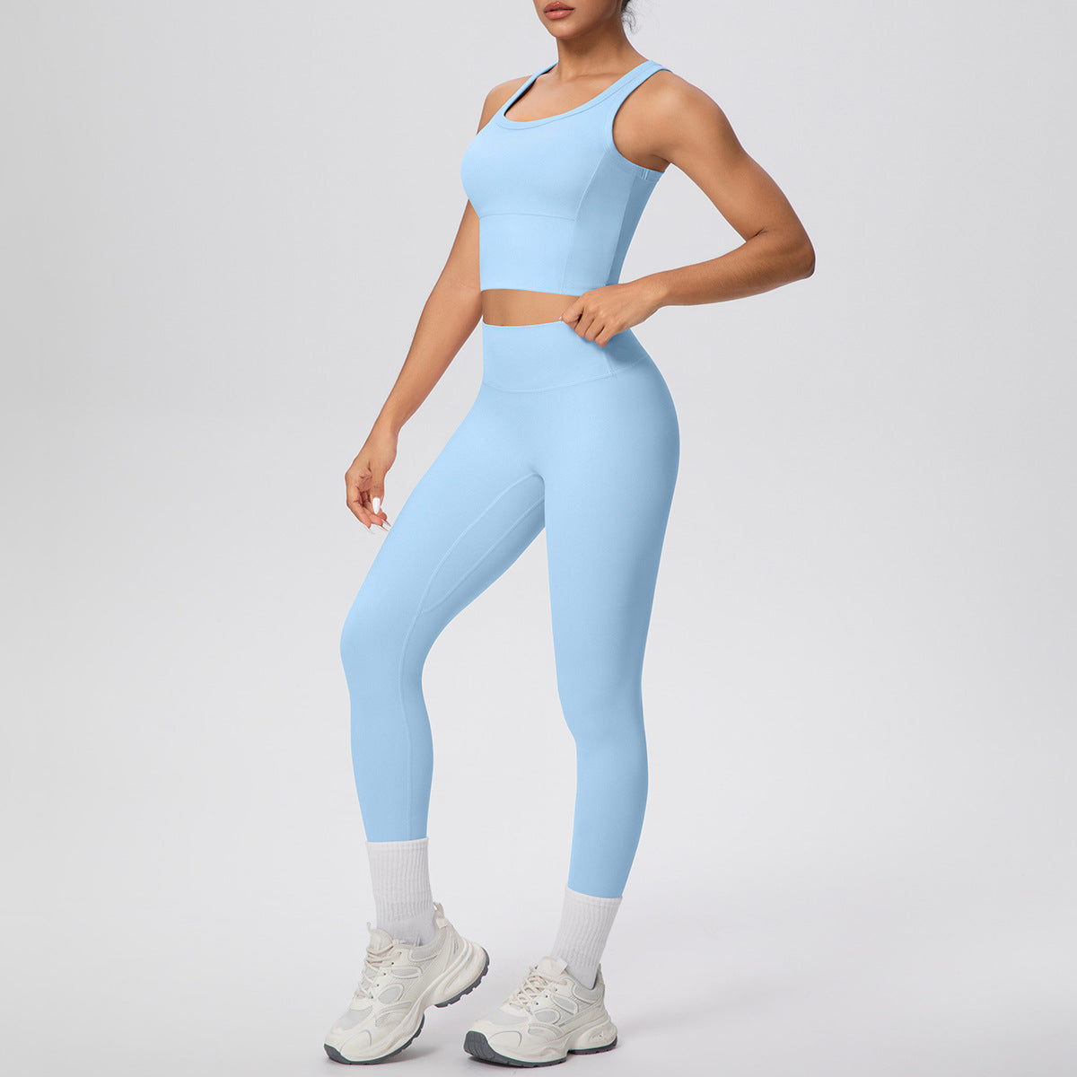 Breathable Slim Fit Vest +Yoga Pants
