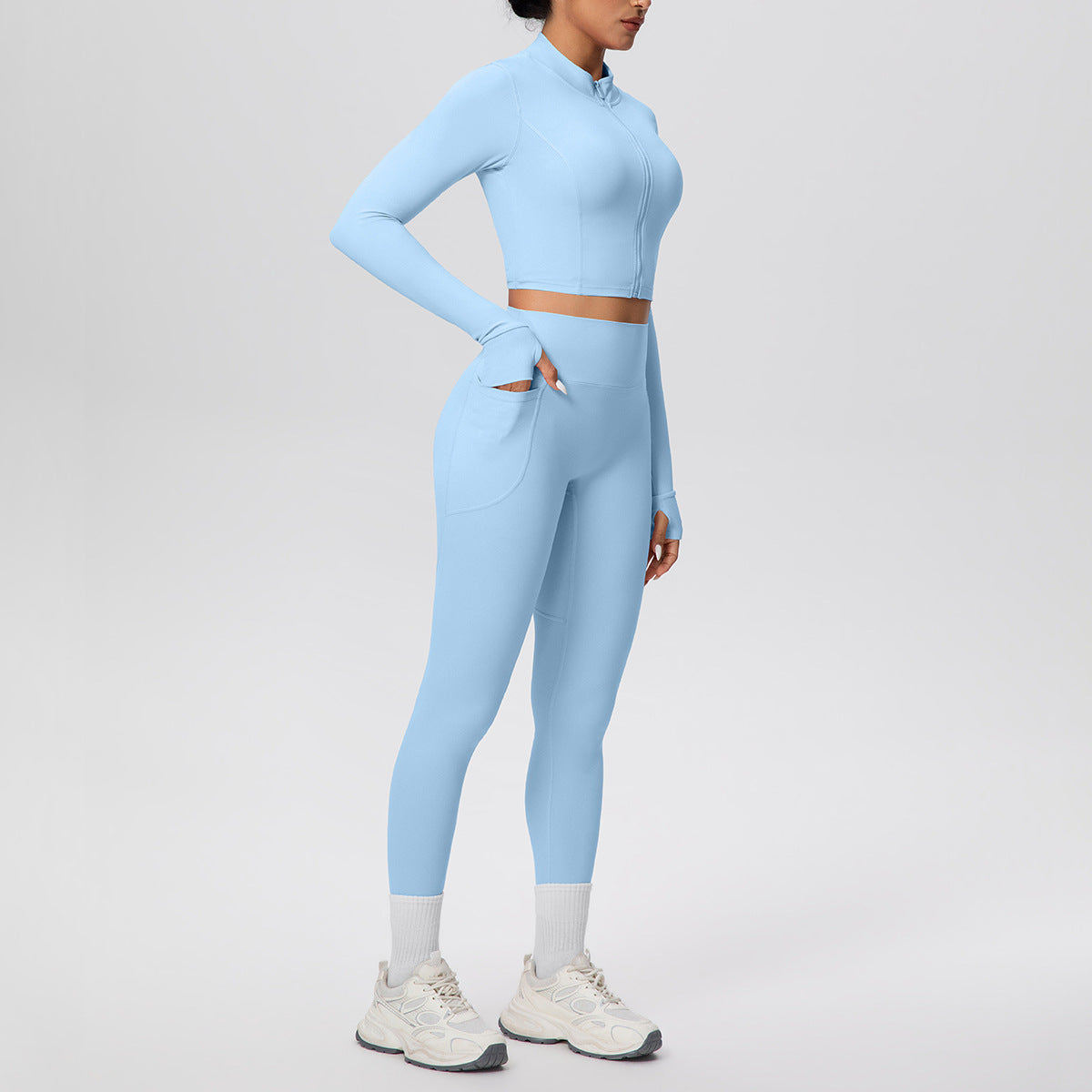 High Waist Nude Feel Hip Lifting Yoga Set
