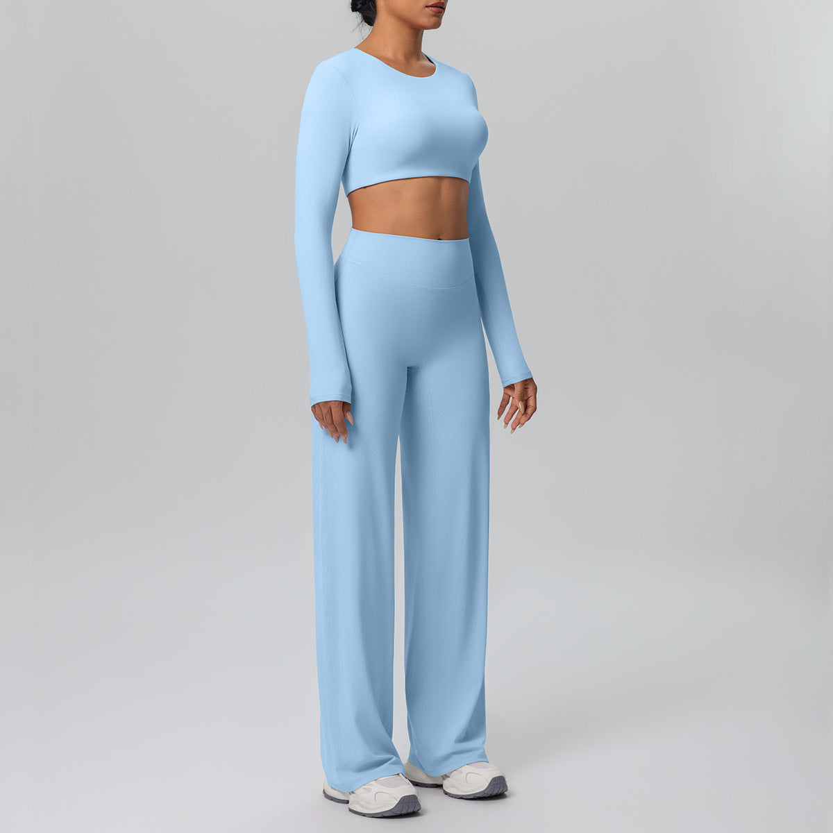 Drooping Straight Pants Yoga Set