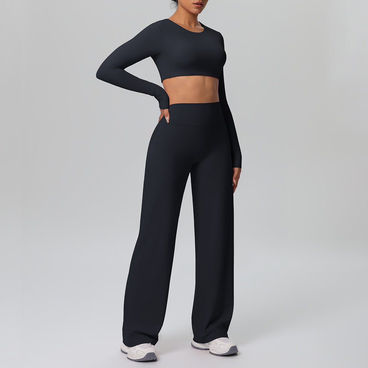 Drooping Straight Pants Yoga Set