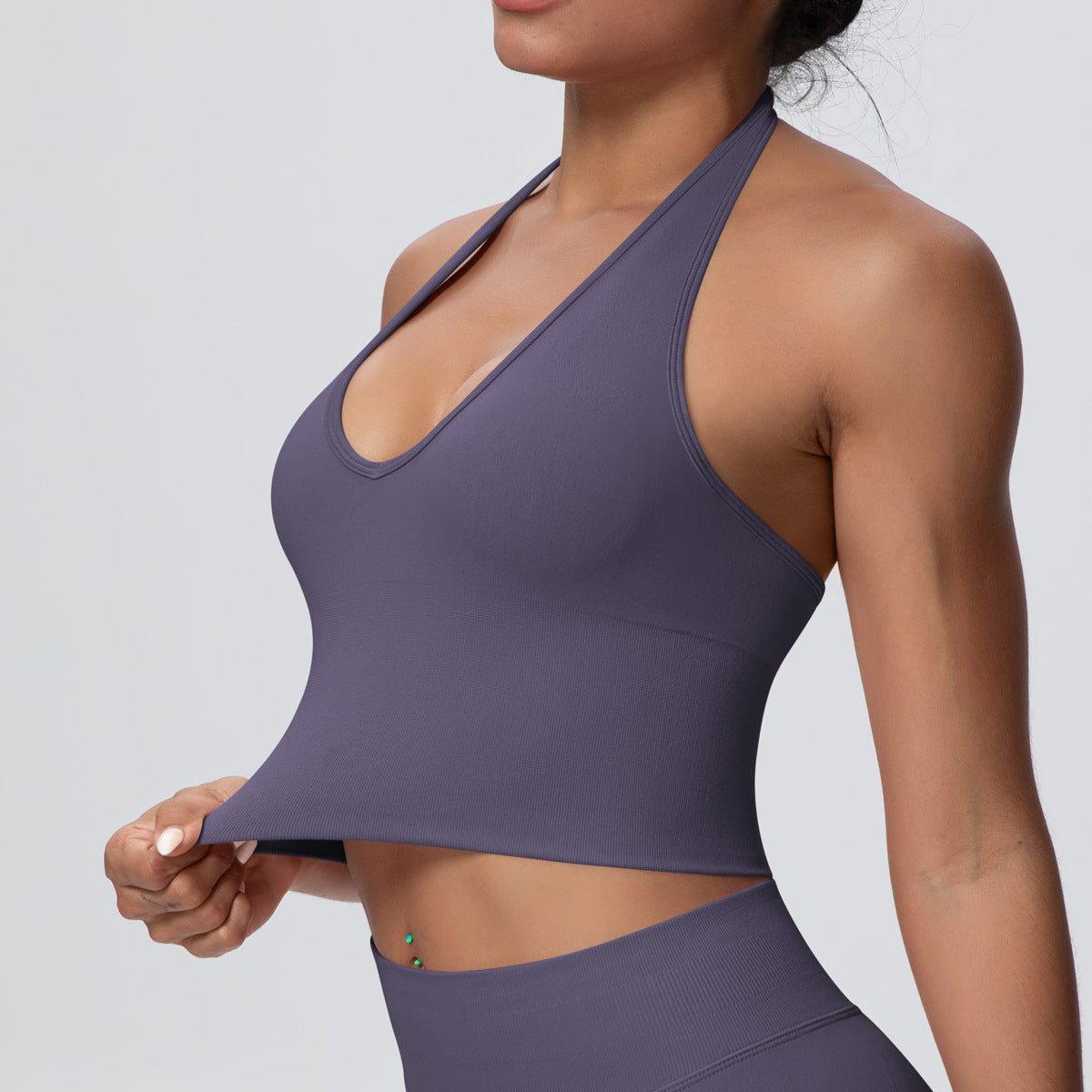 Solid Halter Bra