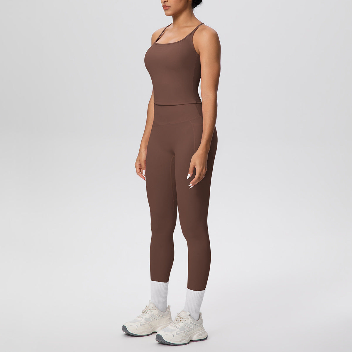 H Shaped Beauty Back Sports Vest + Pocket Yoga Pants