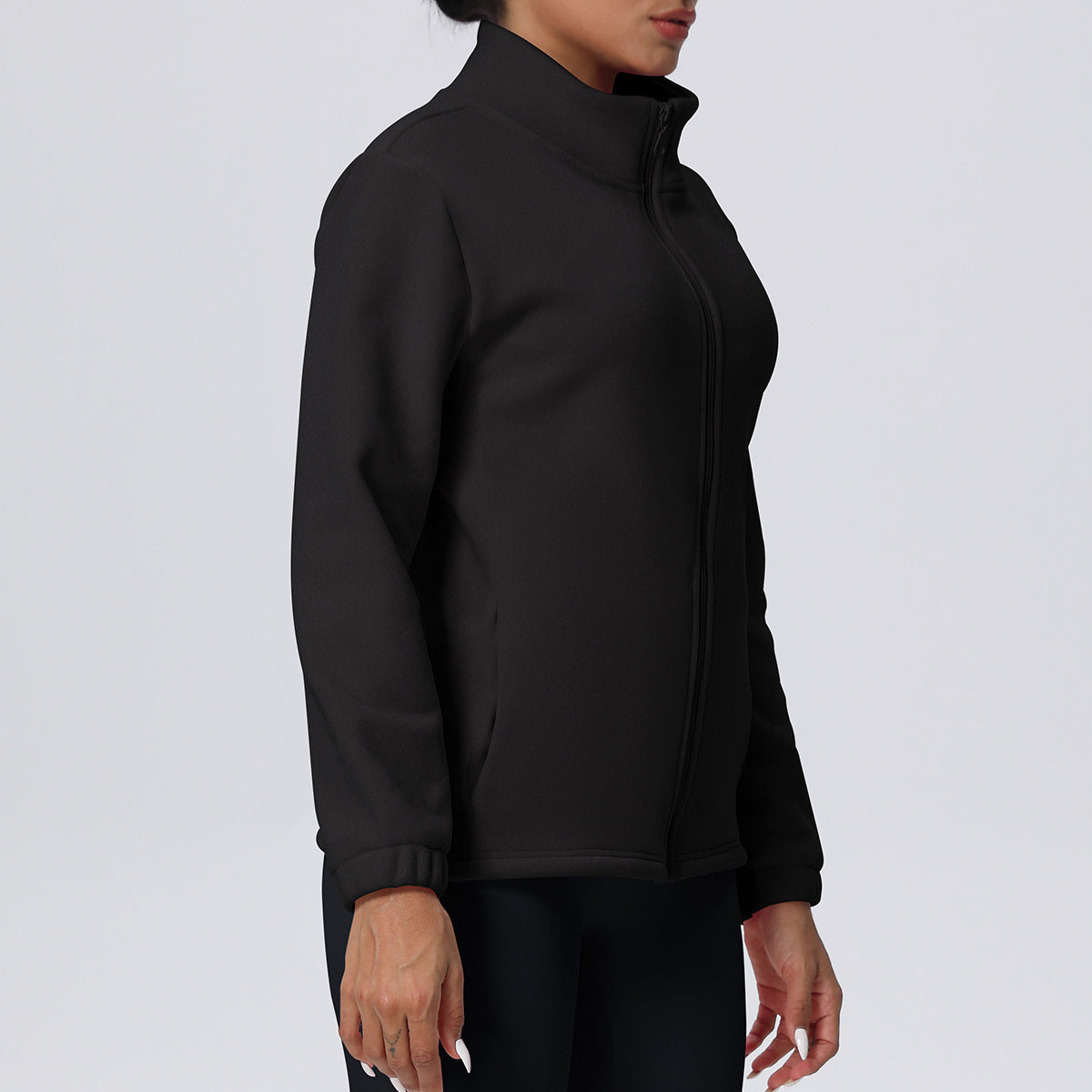 High Collar Warm Fleece Lined Zipp