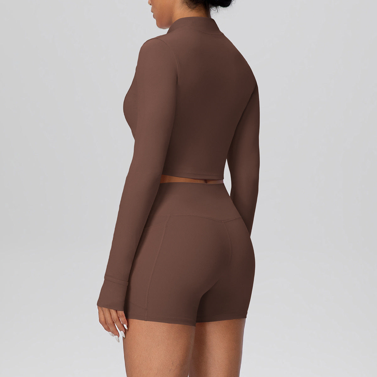 High Waist Nude Feel Zip + Hip Lifting Yoga Set