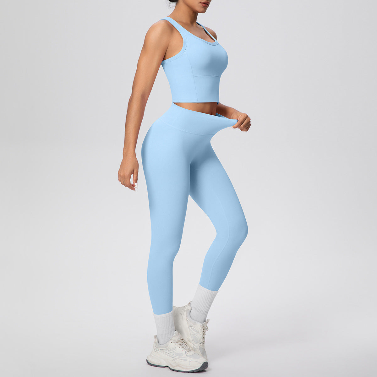 Breathable Slim Fit Vest +Yoga Pants