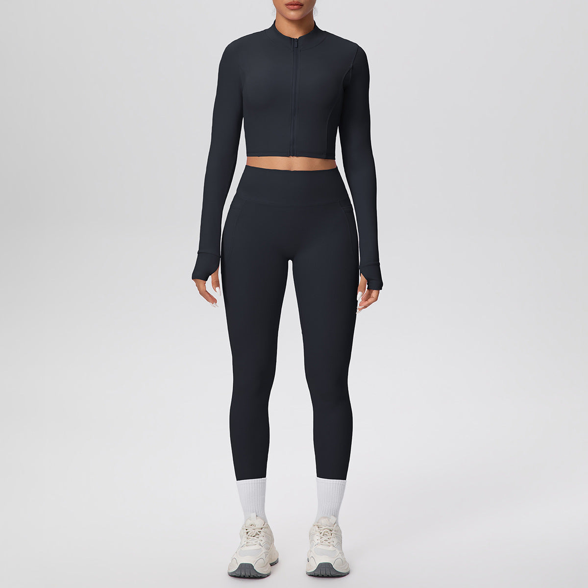 High Waist Nude Feel Hip Lifting Yoga Set