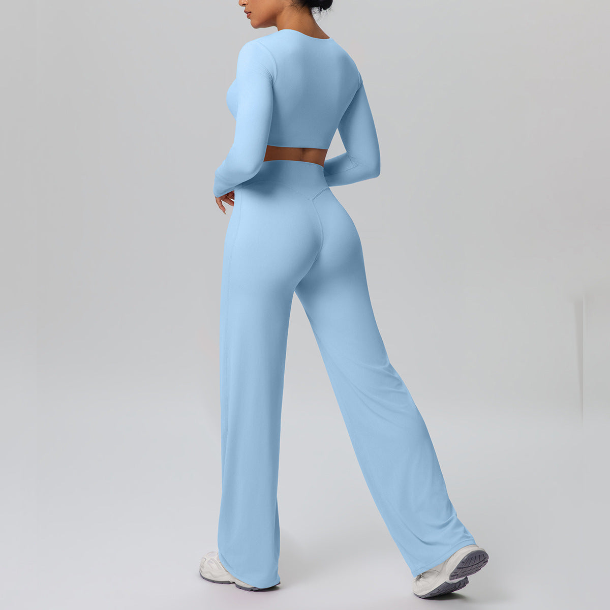 Drooping Straight Pants Yoga Set