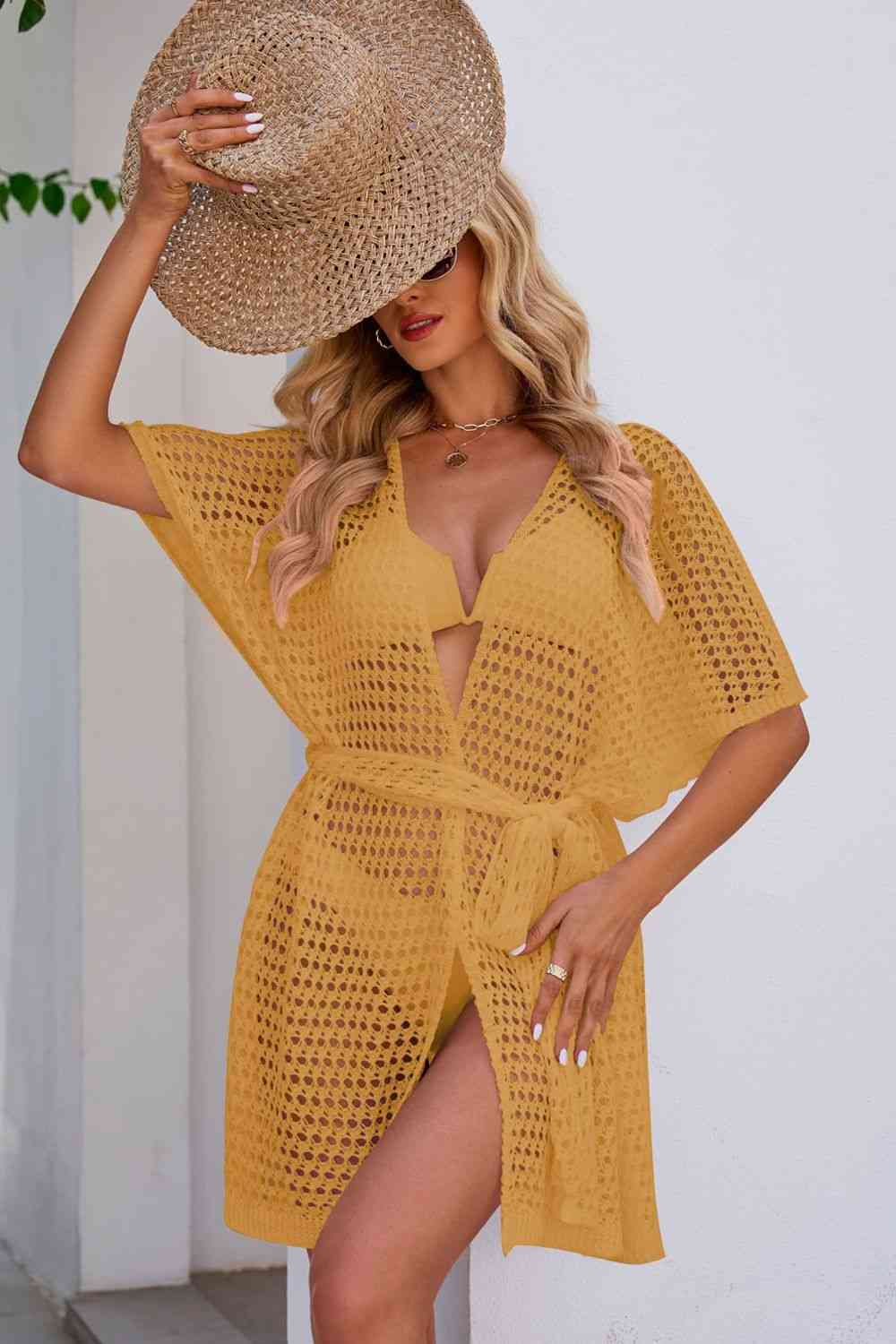 Let's See Tie Waist Cover Up