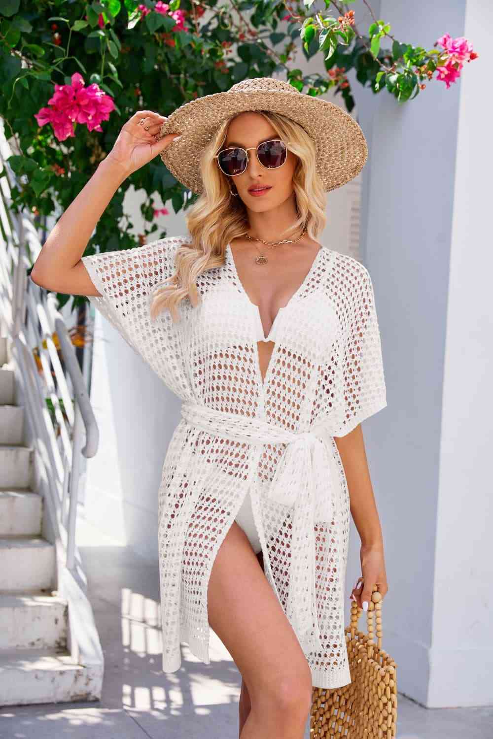 Let's See Tie Waist Cover Up