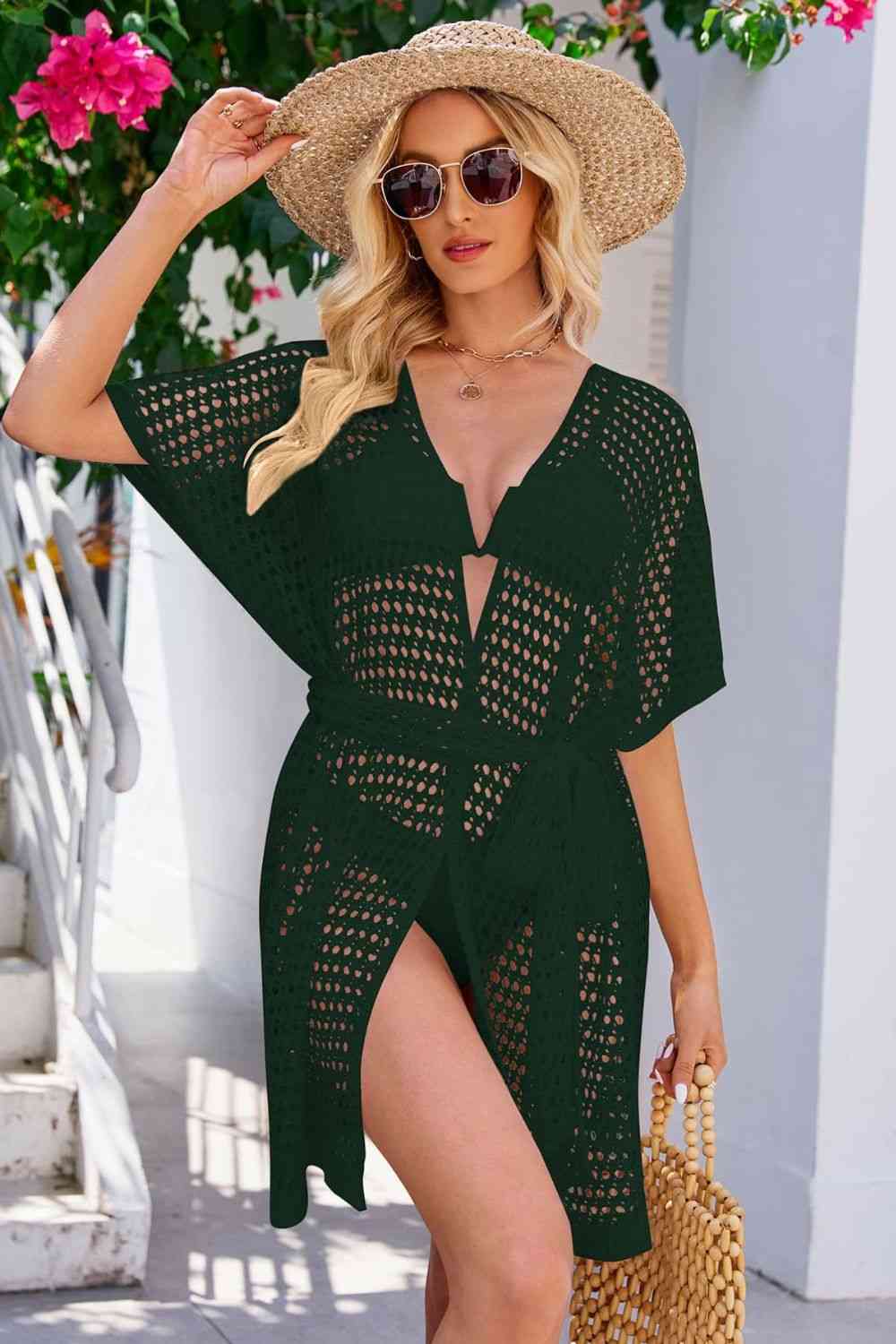 Let's See Tie Waist Cover Up